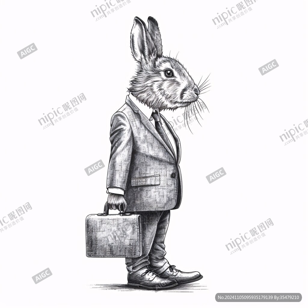穿西装的兔子