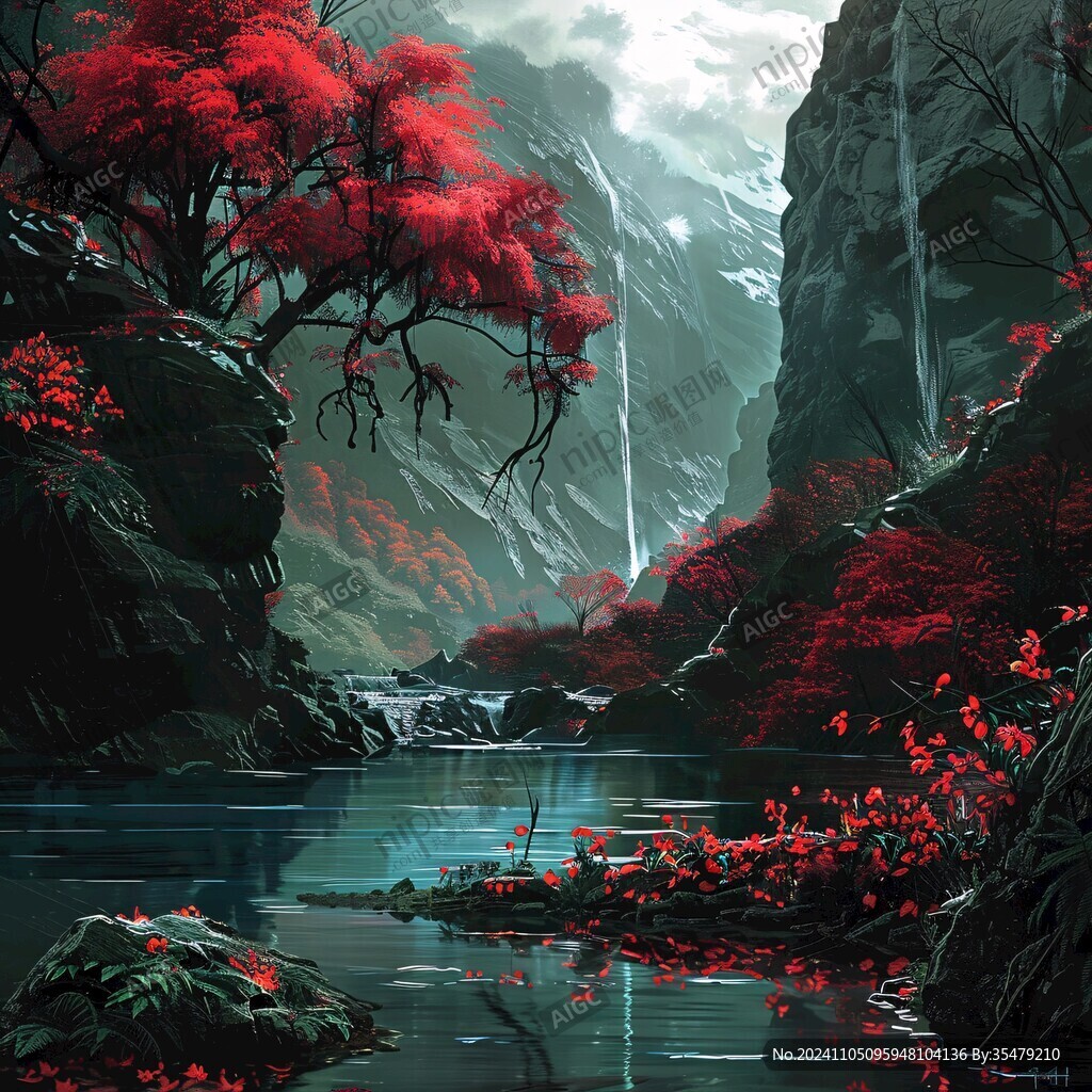 古风山水场景