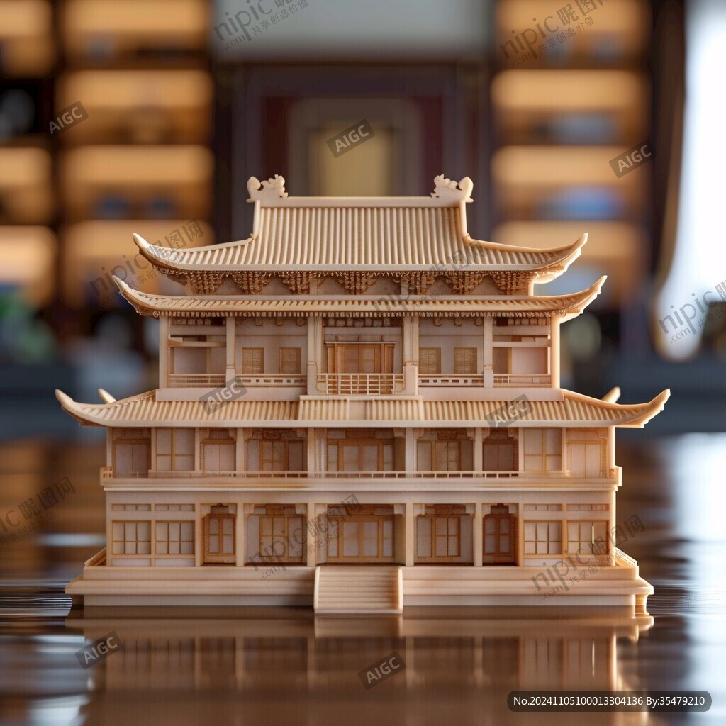 文创建筑木雕木刻手工