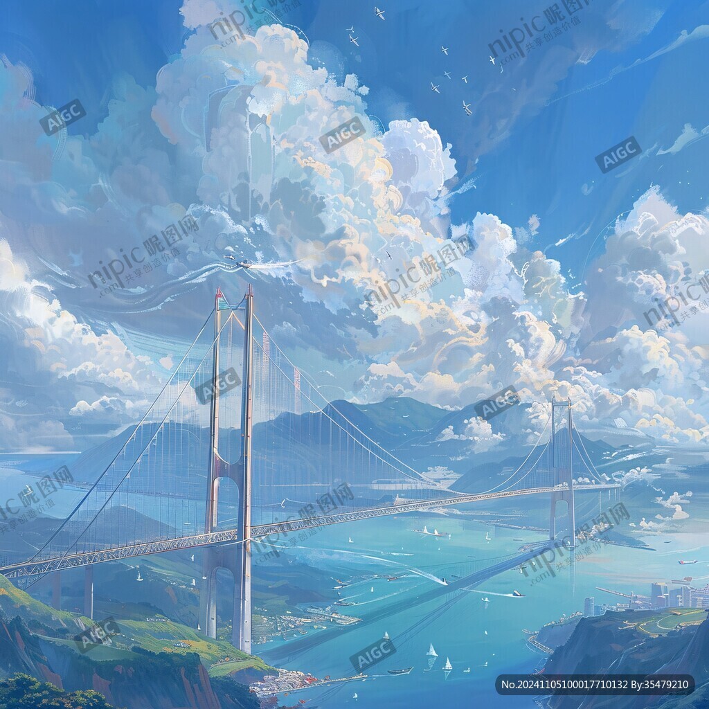 舟岱大桥插画