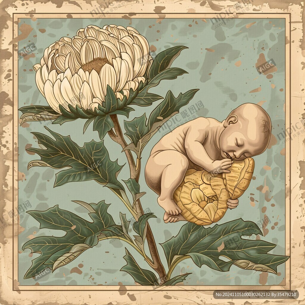 菊花包装插画