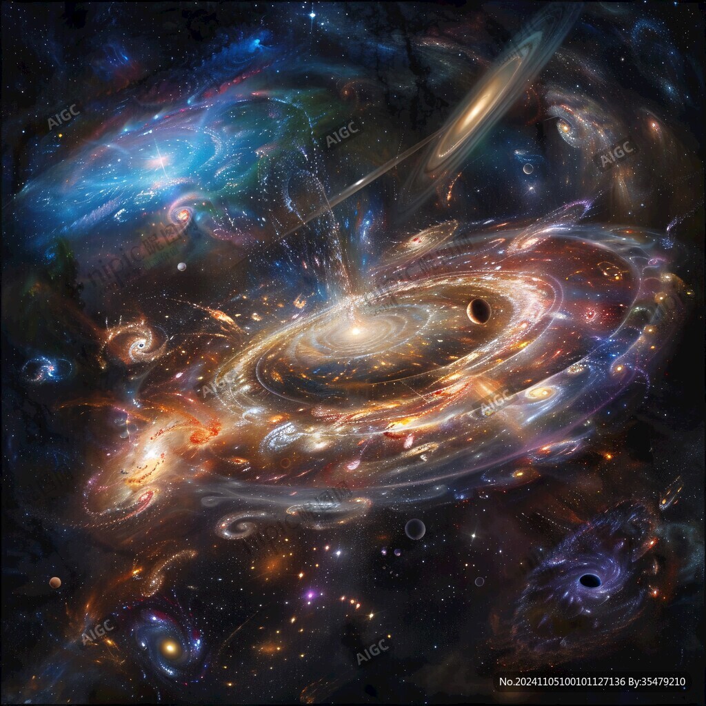 吊顶喷画宇宙漩涡