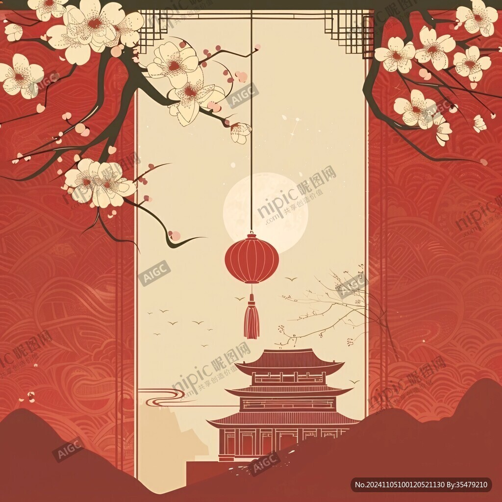 国风插画背景