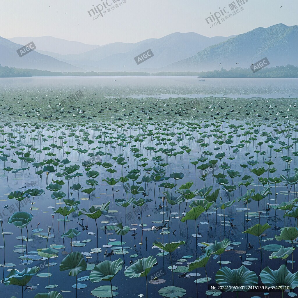 藕塘清晨