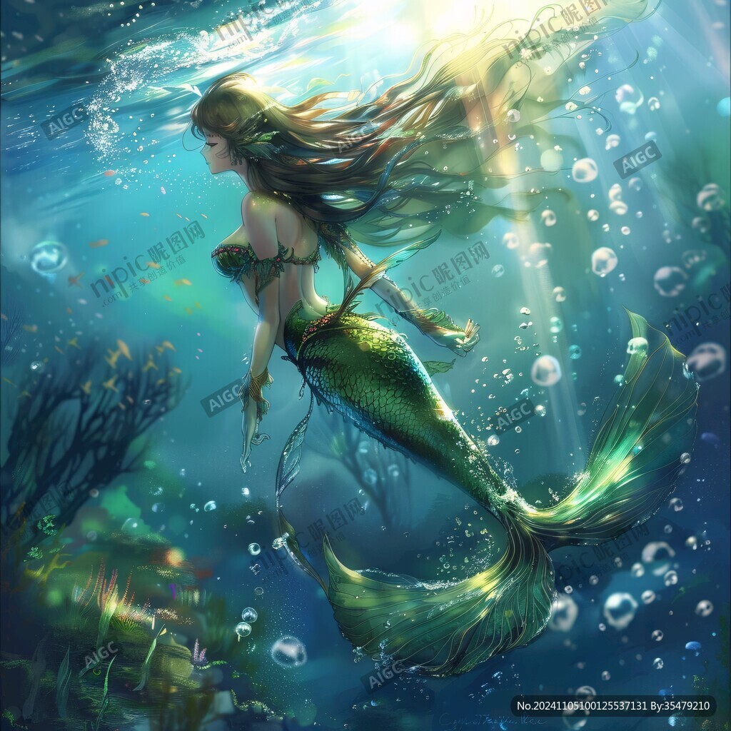 梦幻美人鱼插画
