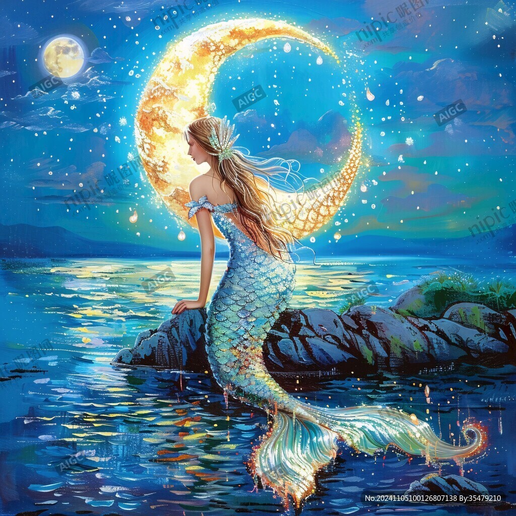 梦幻美人鱼插画