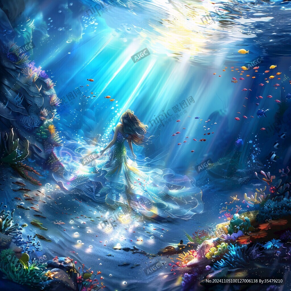 唯美背景唯美人鱼公主