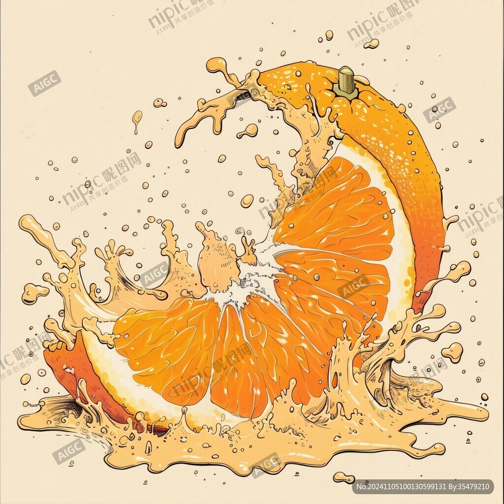手绘橙子壁纸