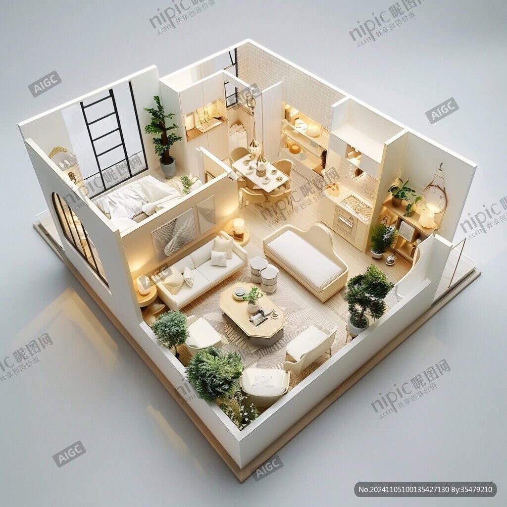 地产户型图渲染