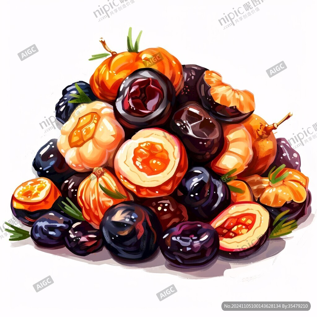 糖炒板栗插画
