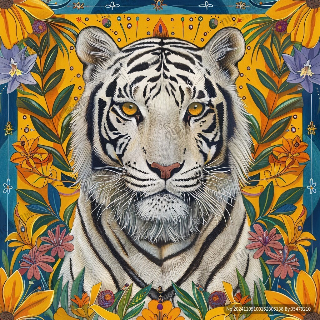 国潮老虎插画