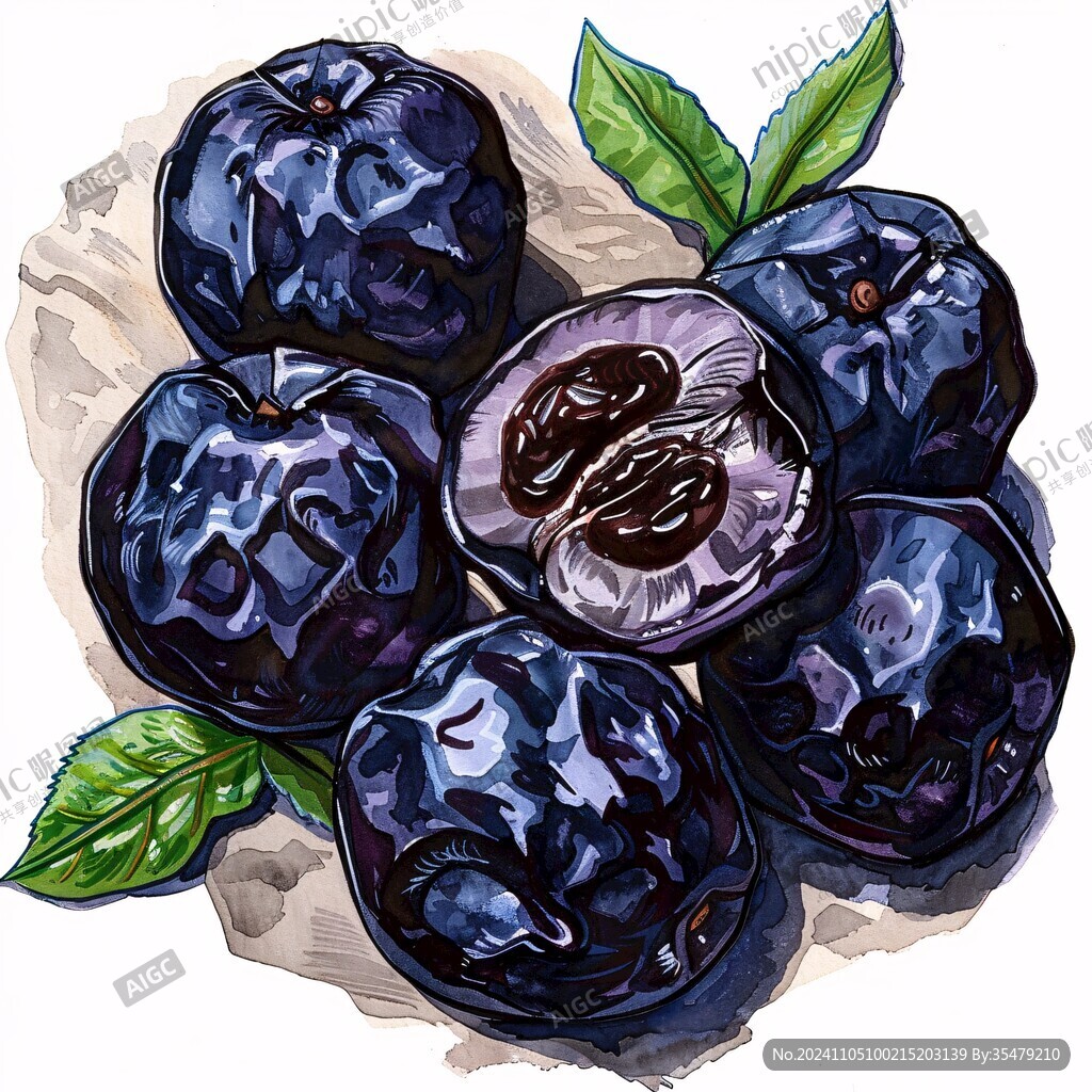 黑枣插画