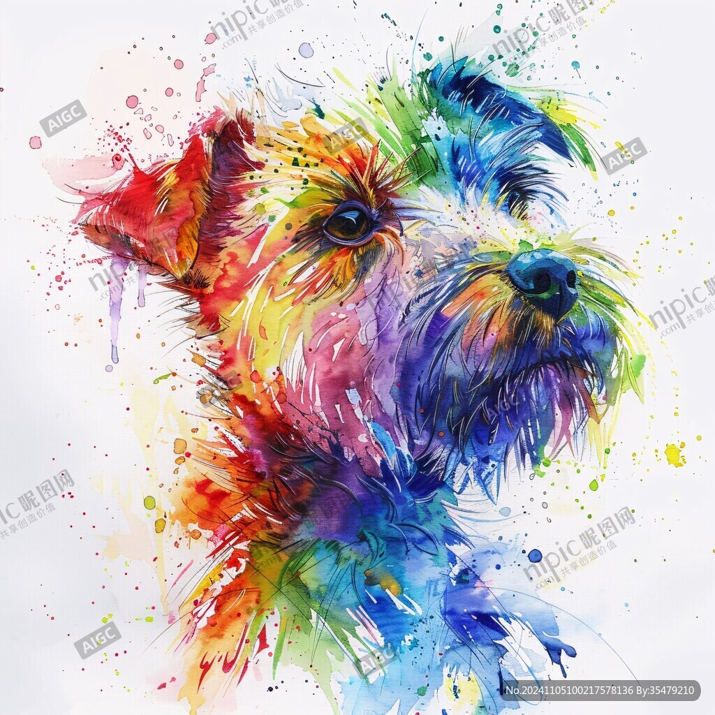 彩绘犬