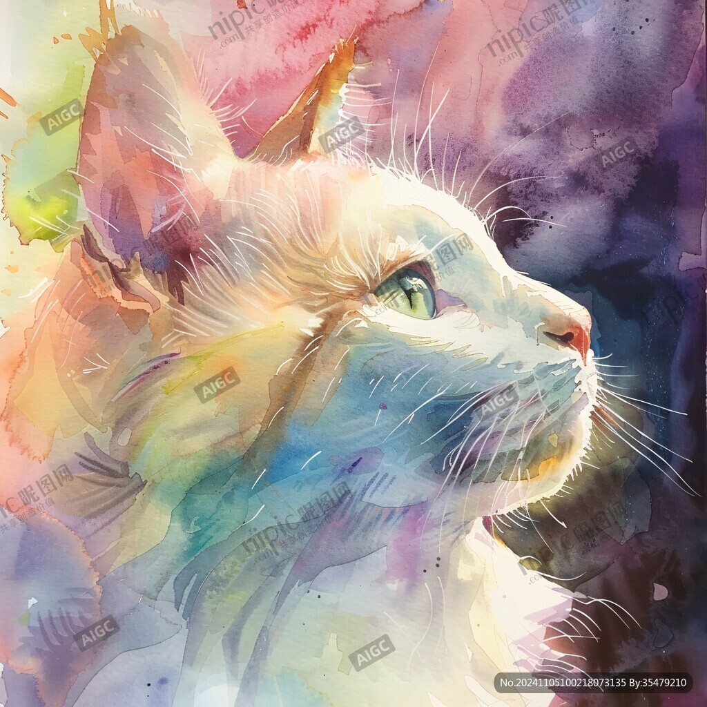 绘画作品猫插画