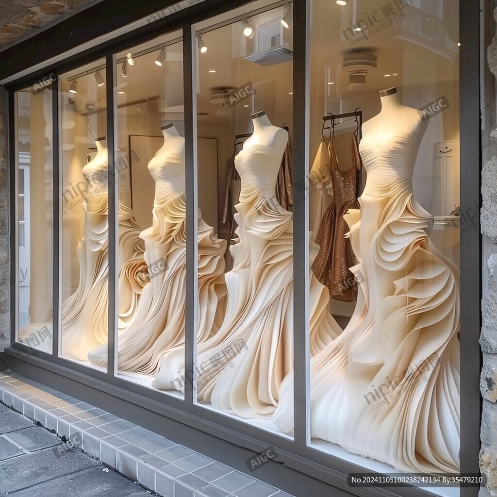礼服店橱窗
