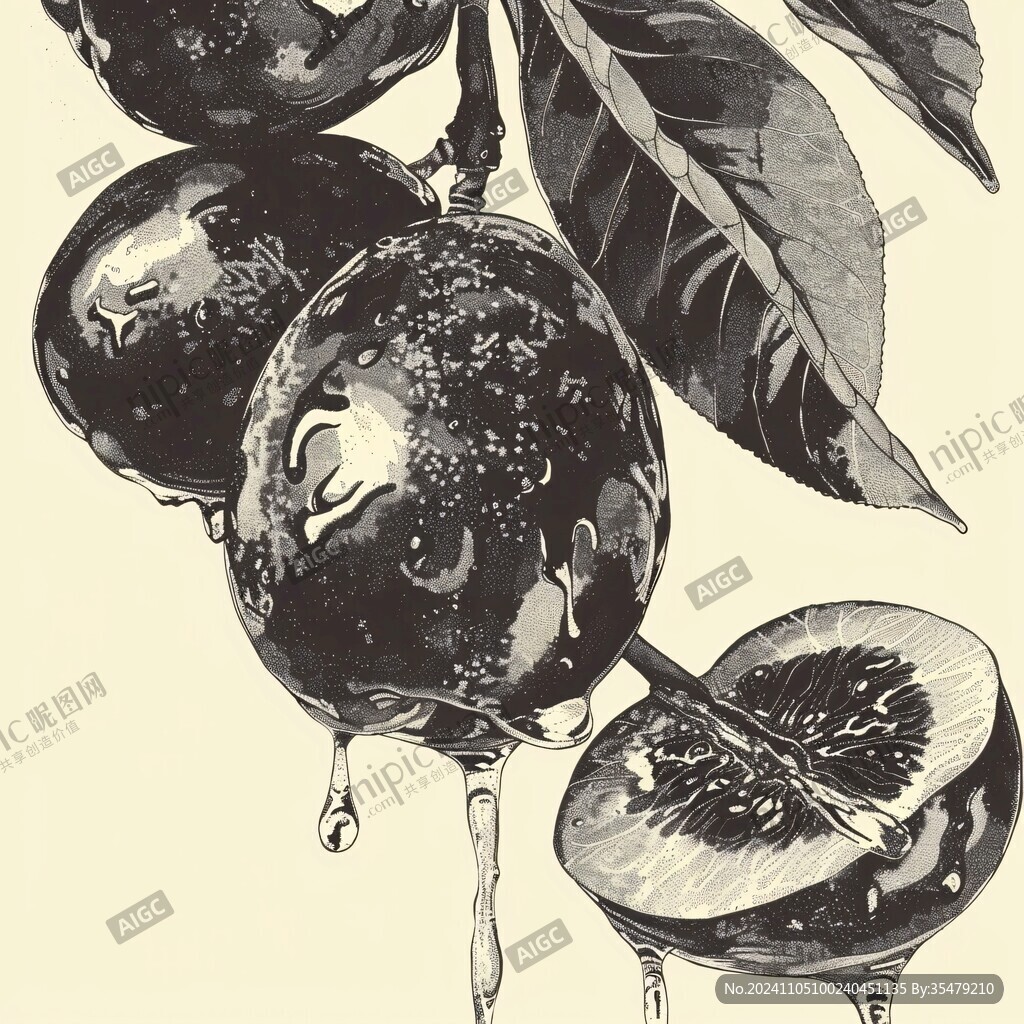 东北冻梨插画