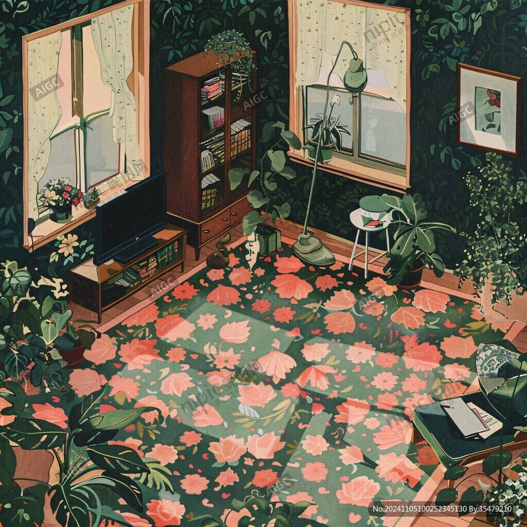 温馨房间插画