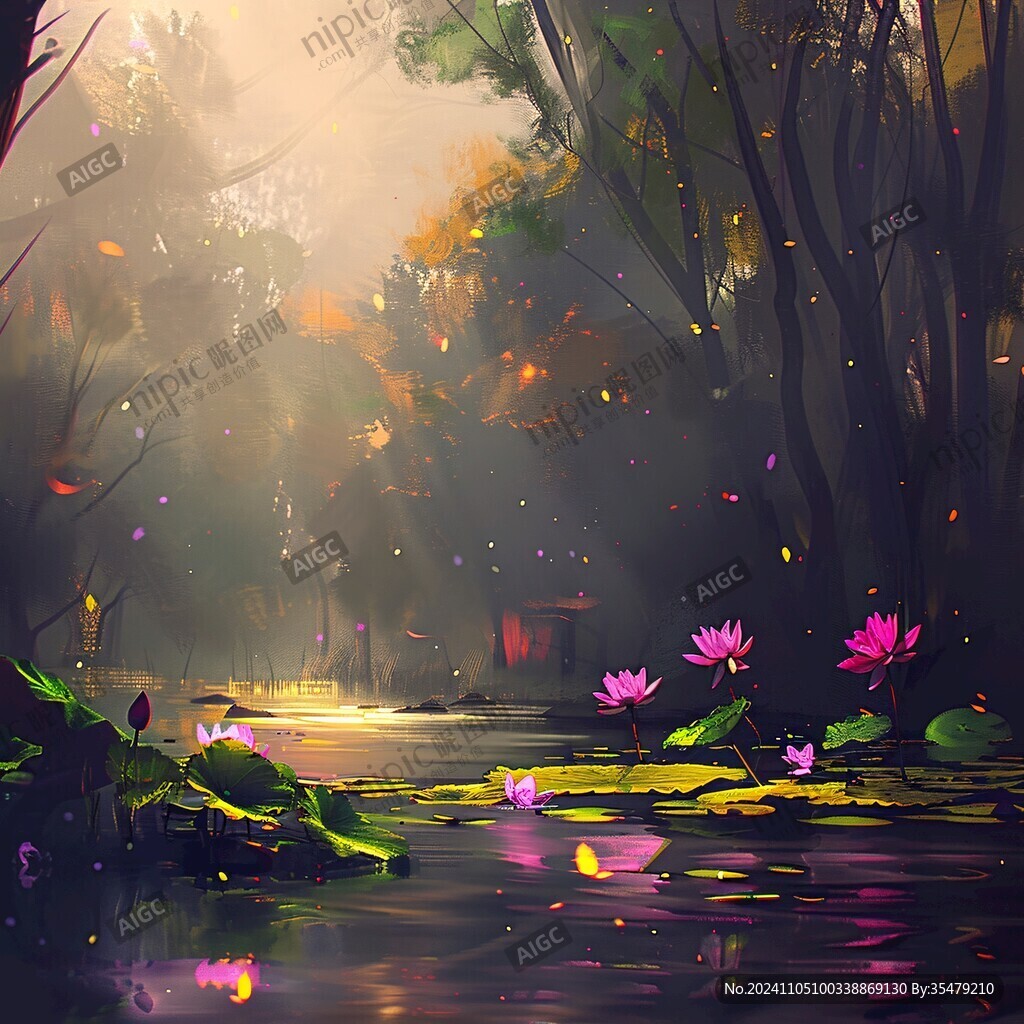 梦幻森林插画