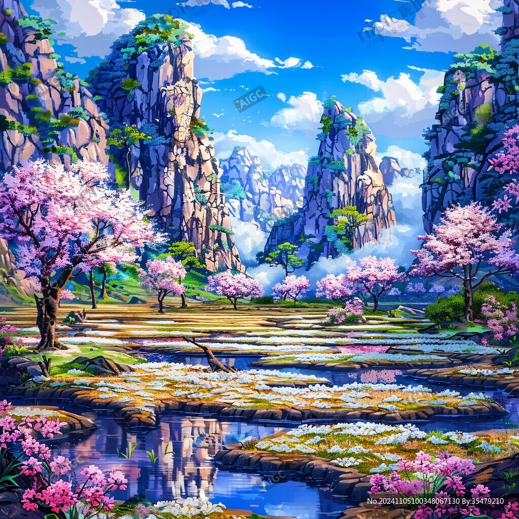 古风场景春暖花开