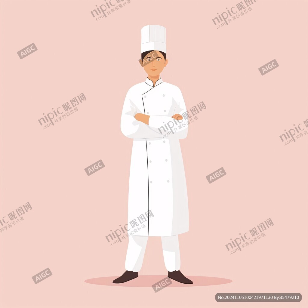 男厨师交叉双臂头像