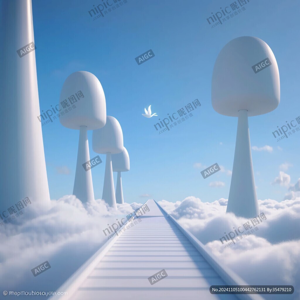 3d云海悬浮小岛