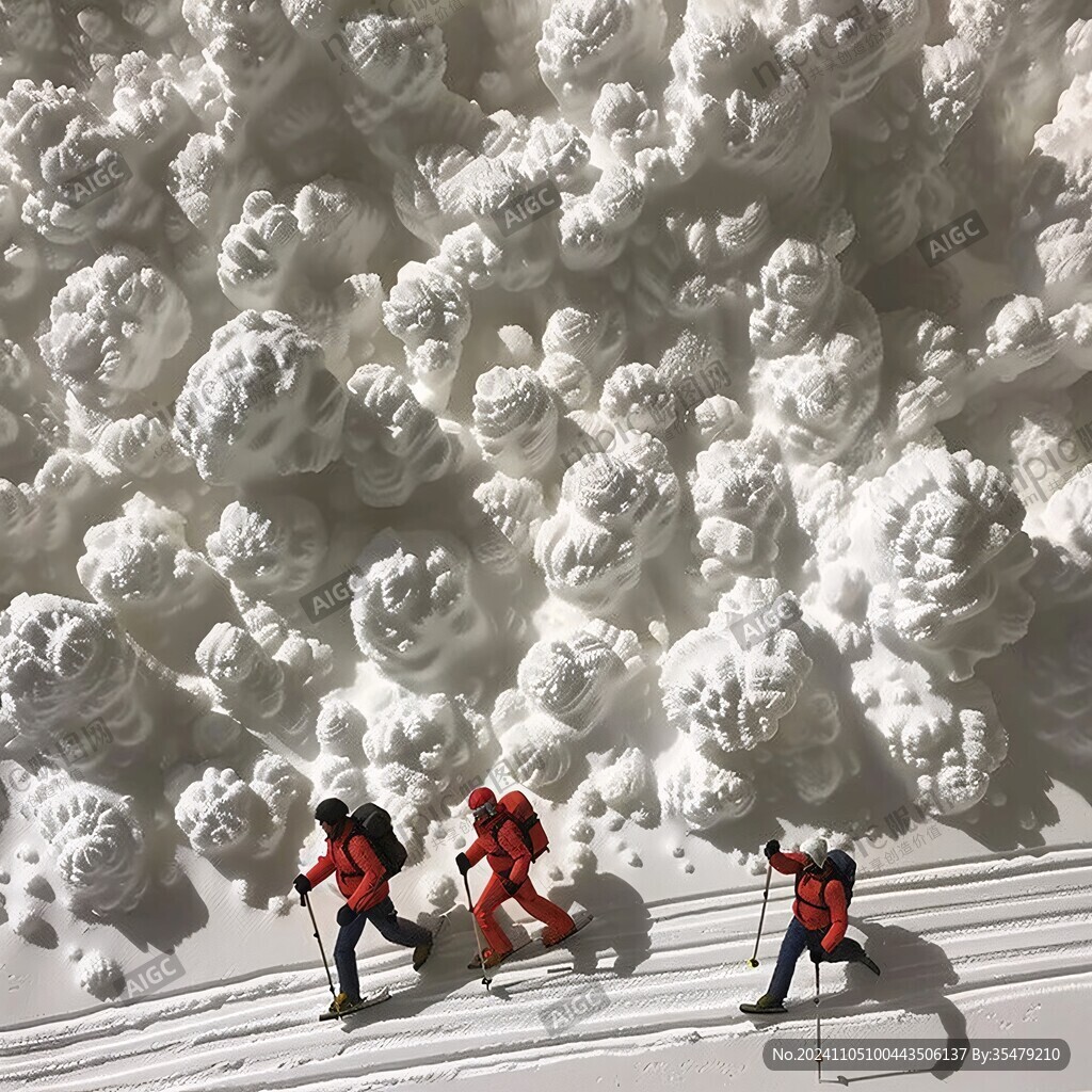 雪雕采伐工人