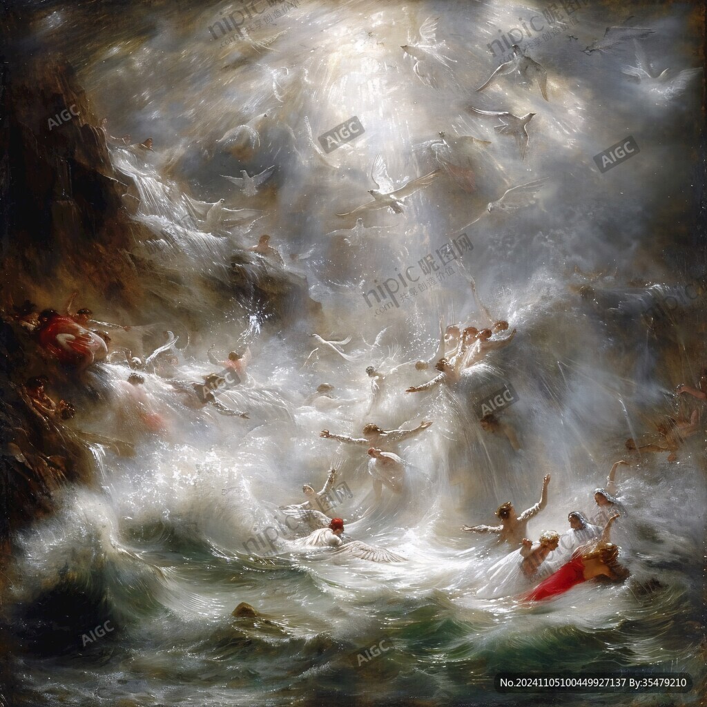 激流油画画
