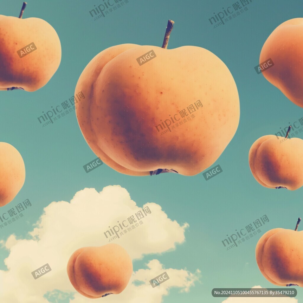 天空与柿子