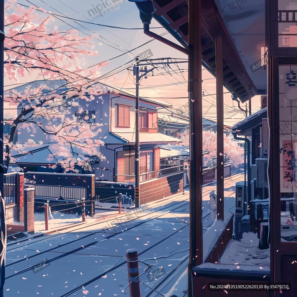 日系风景插画