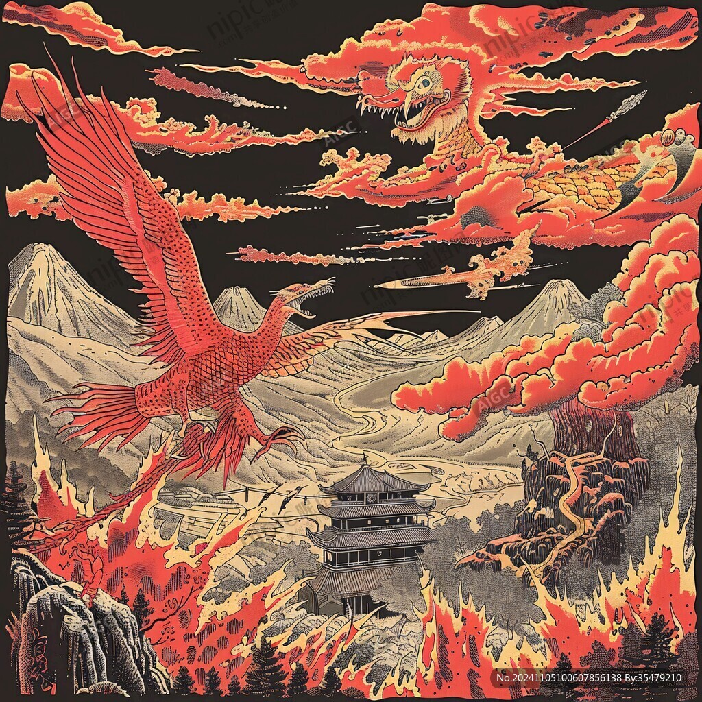 鲲鹏国潮插画