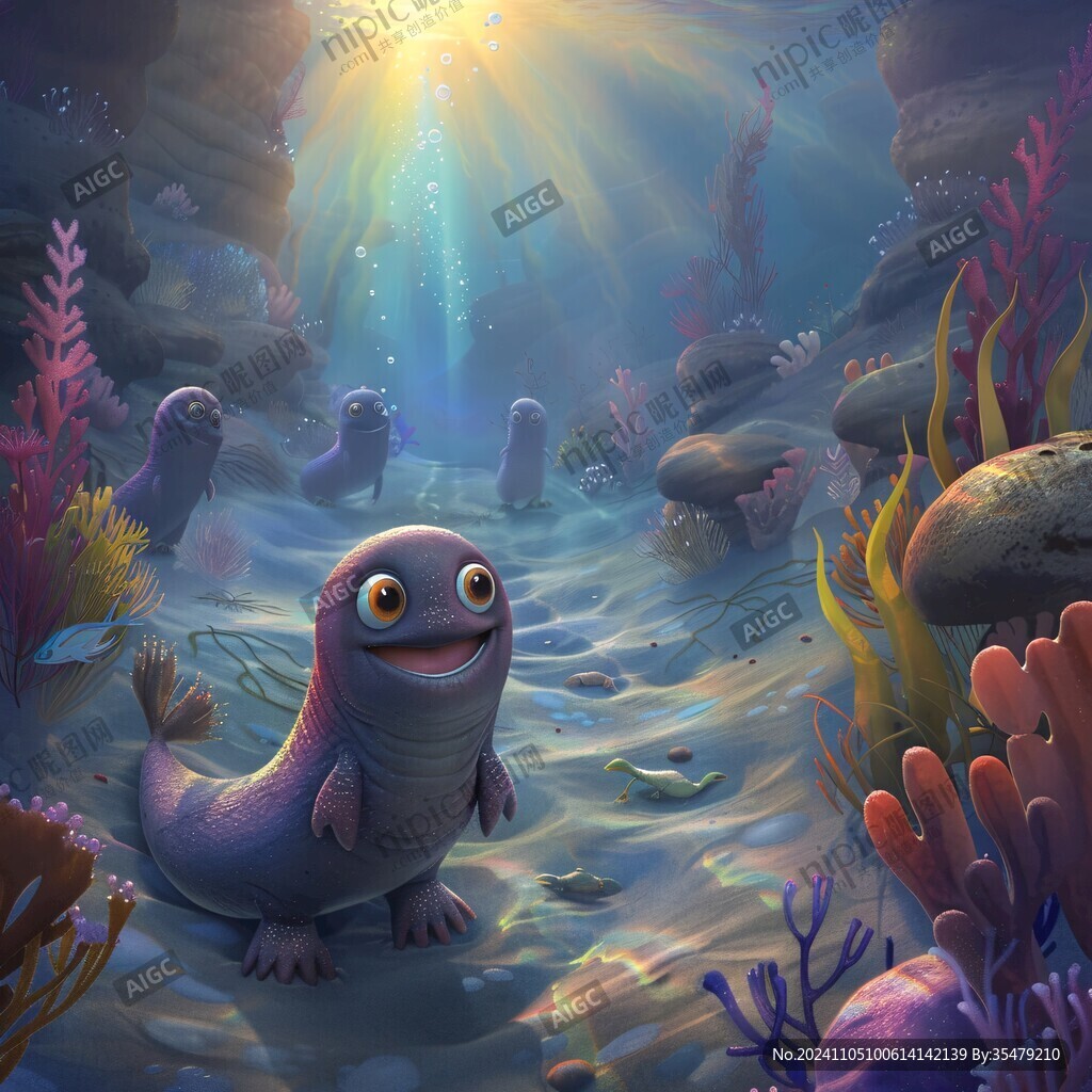 史前海洋生物场景