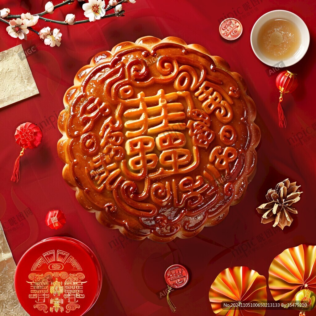 多子多福月饼印花