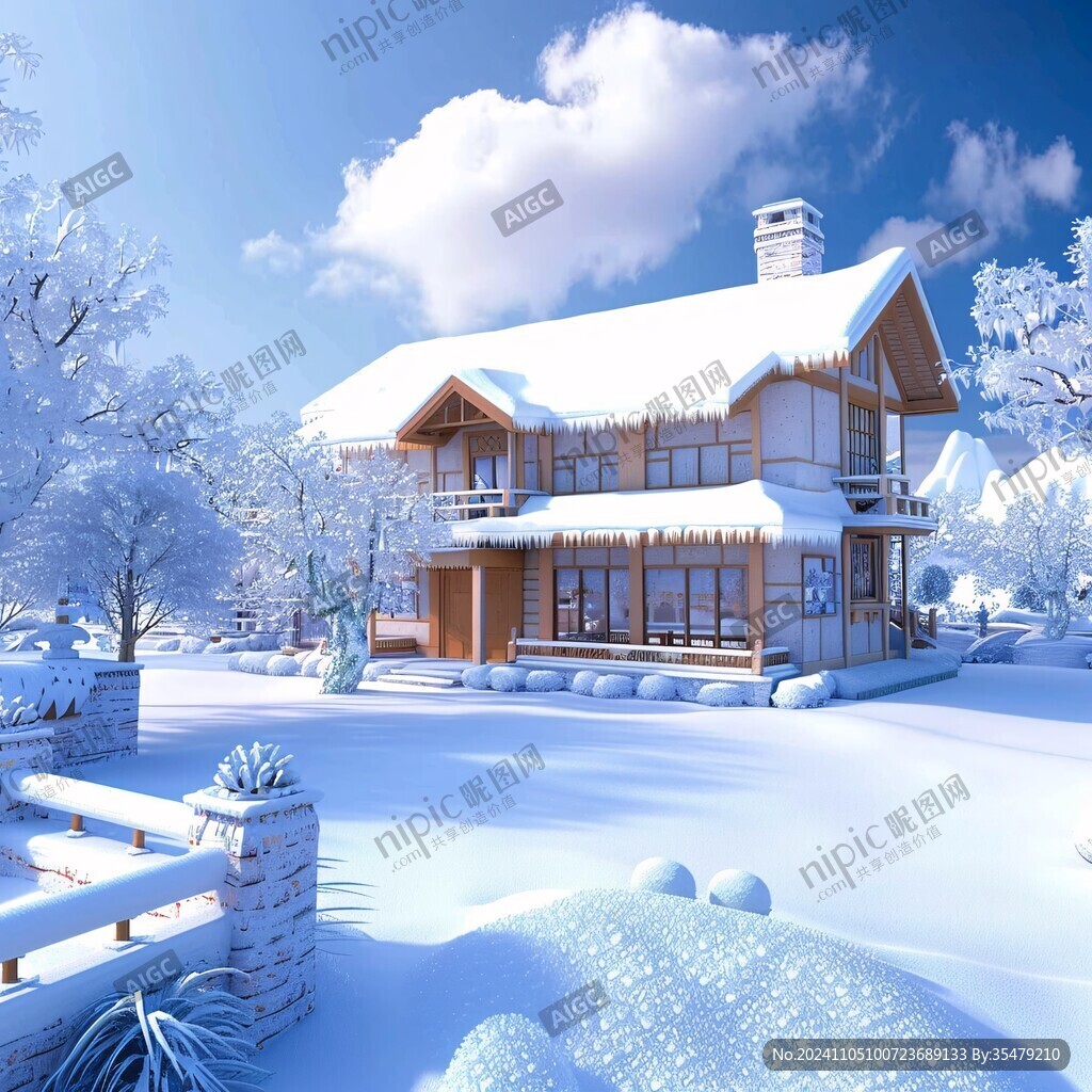 3dmax模型-雪景