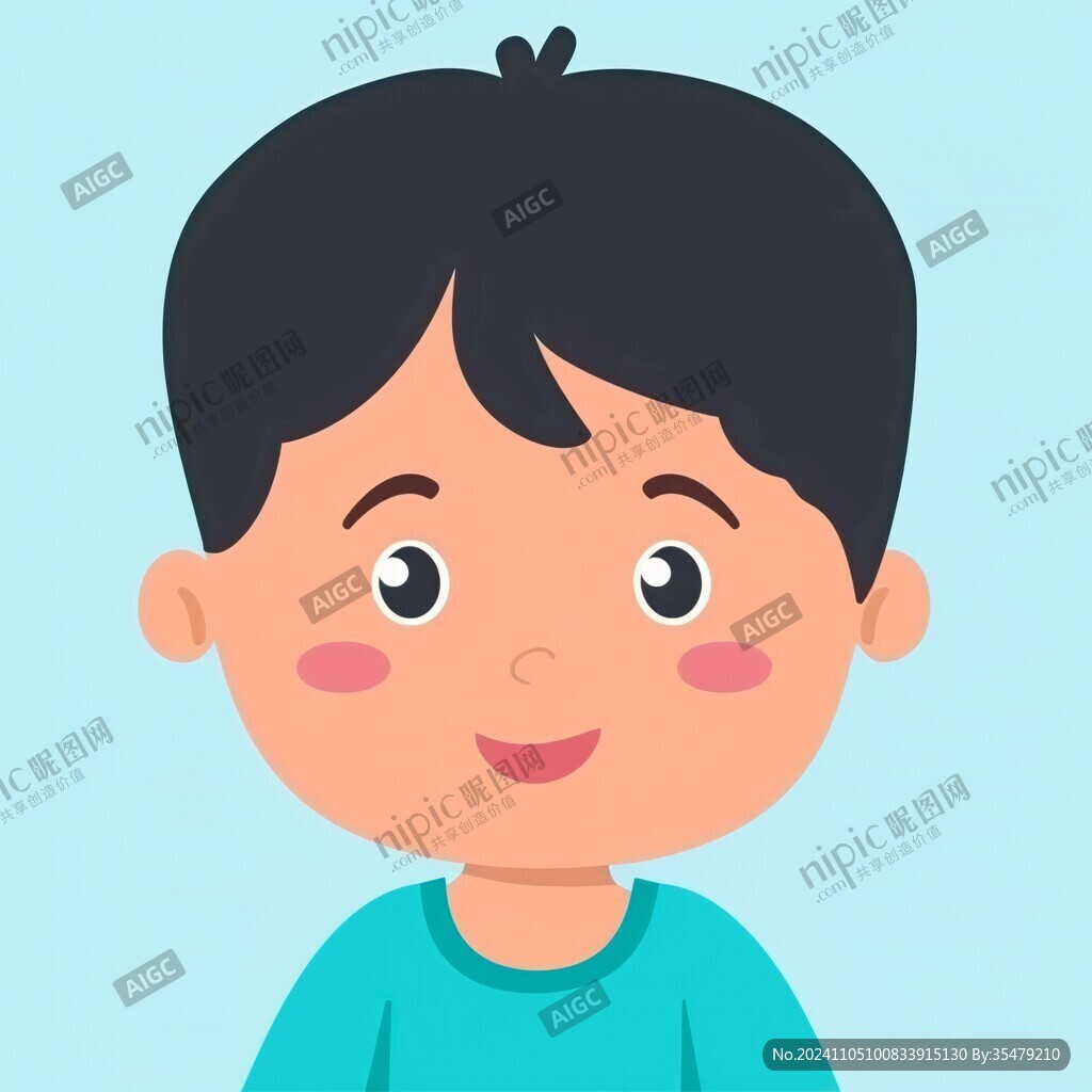 插画男孩扁平化