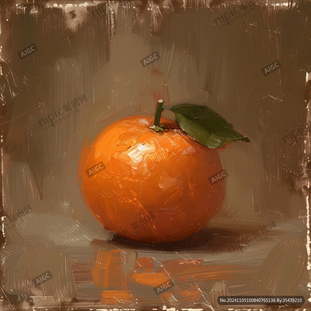 橘子类插画