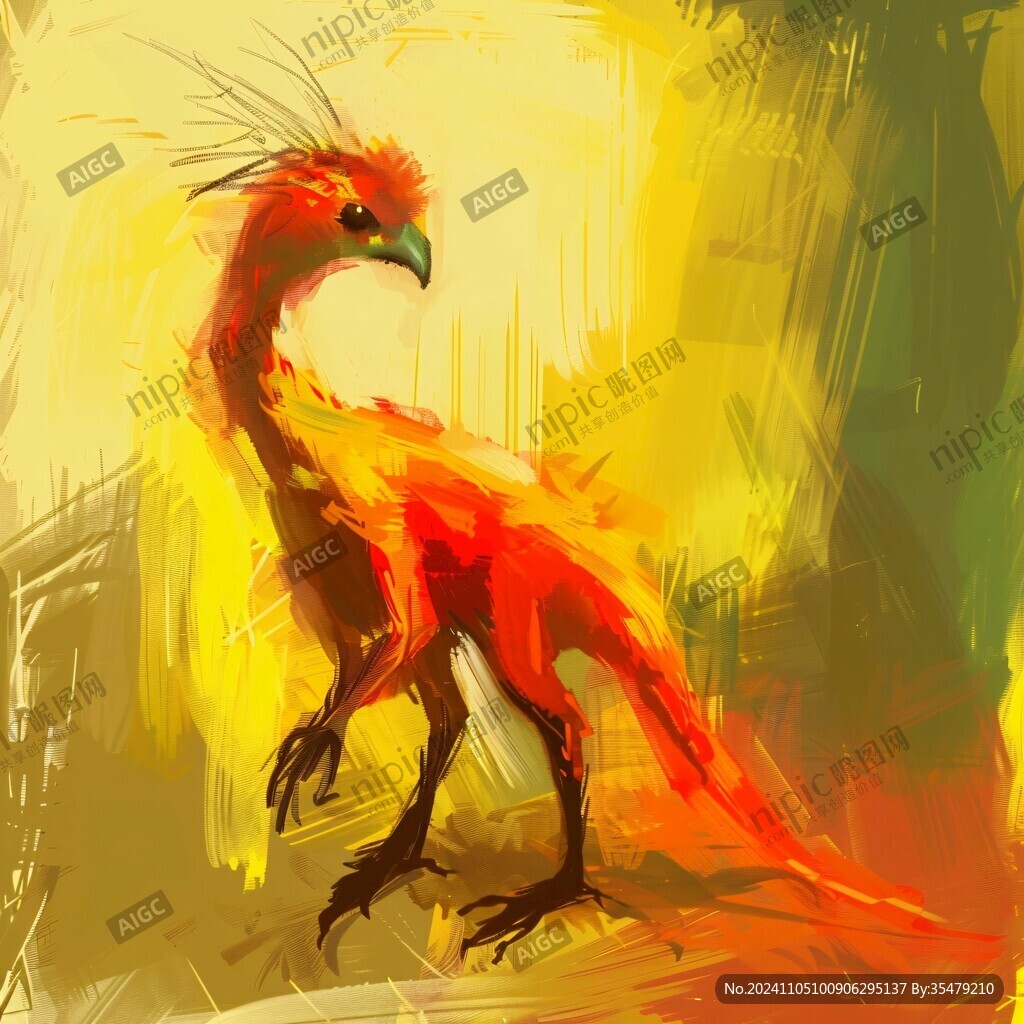 火凤凰插画