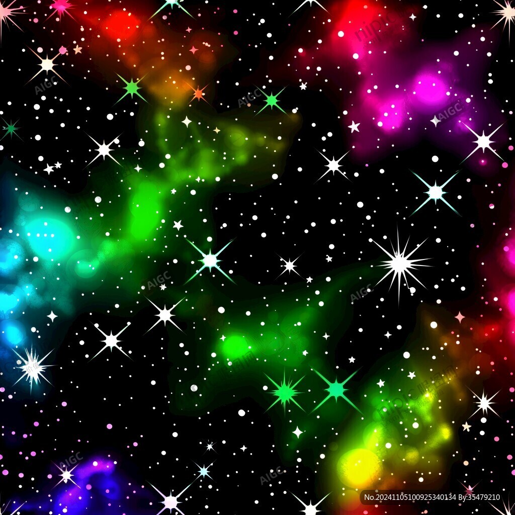 幻彩绚丽星空图案