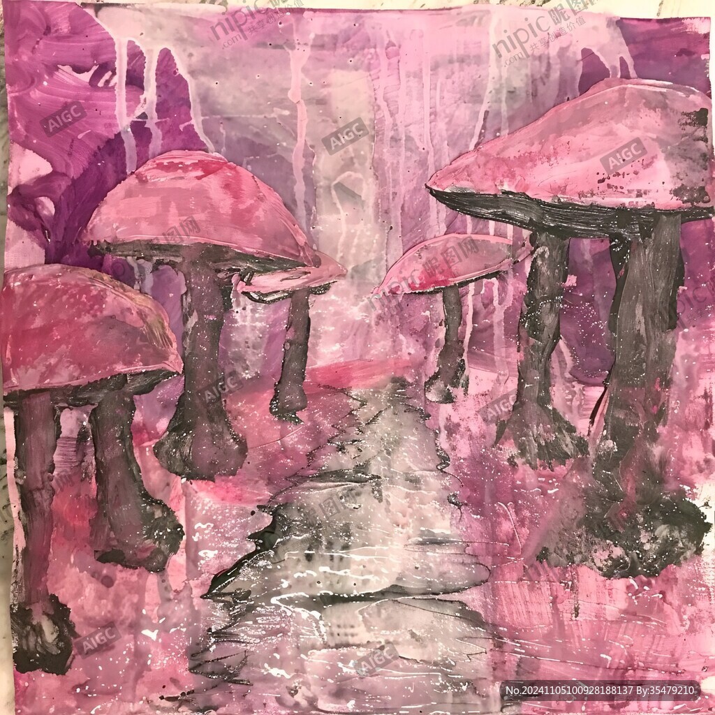 红菇插画手绘
