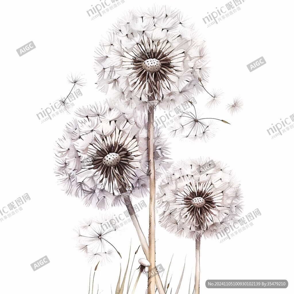 手绘韭菜花