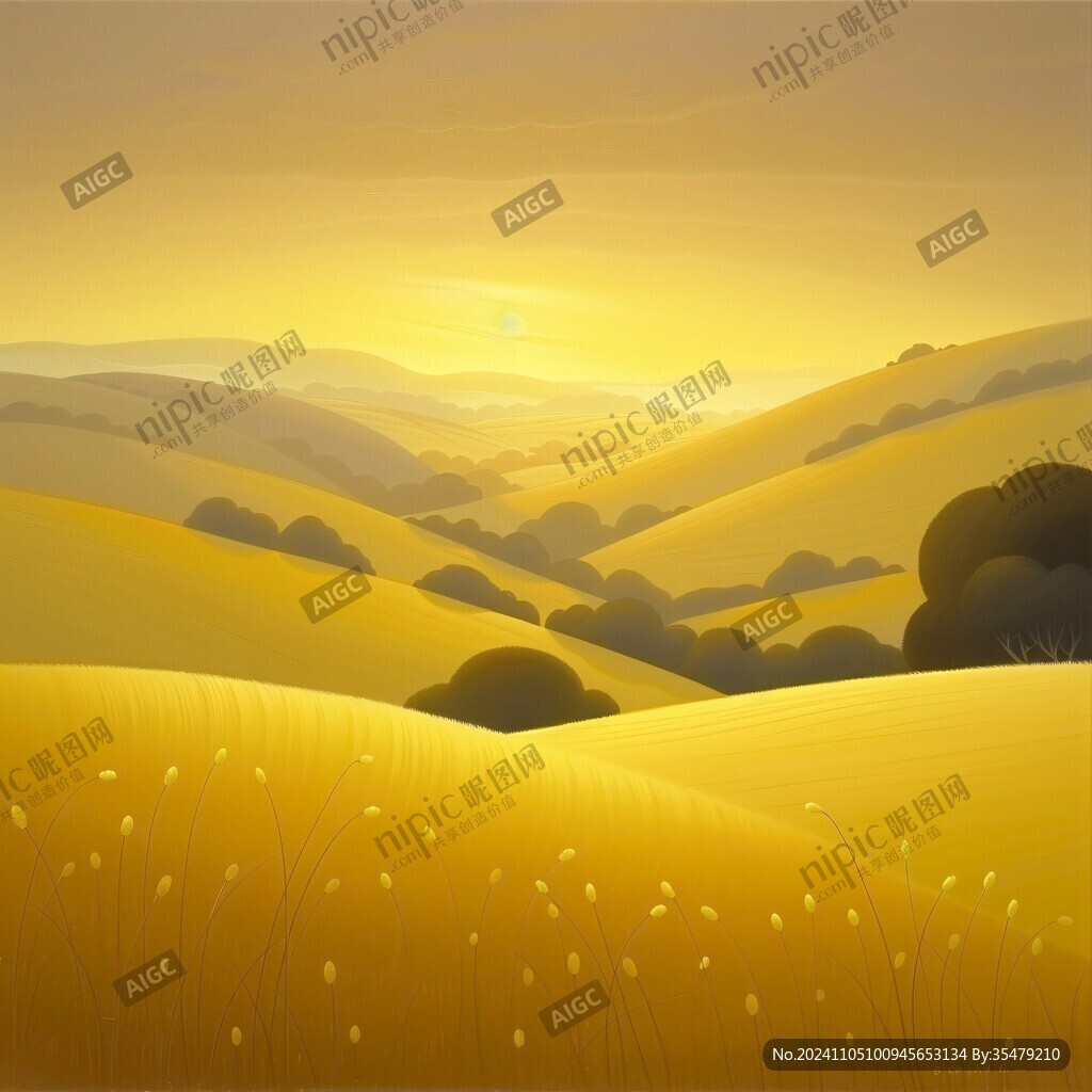 阳光风景插画