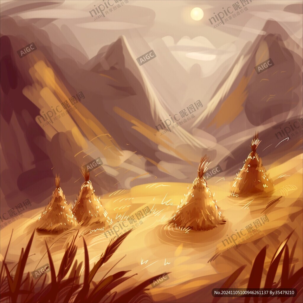 高原插画
