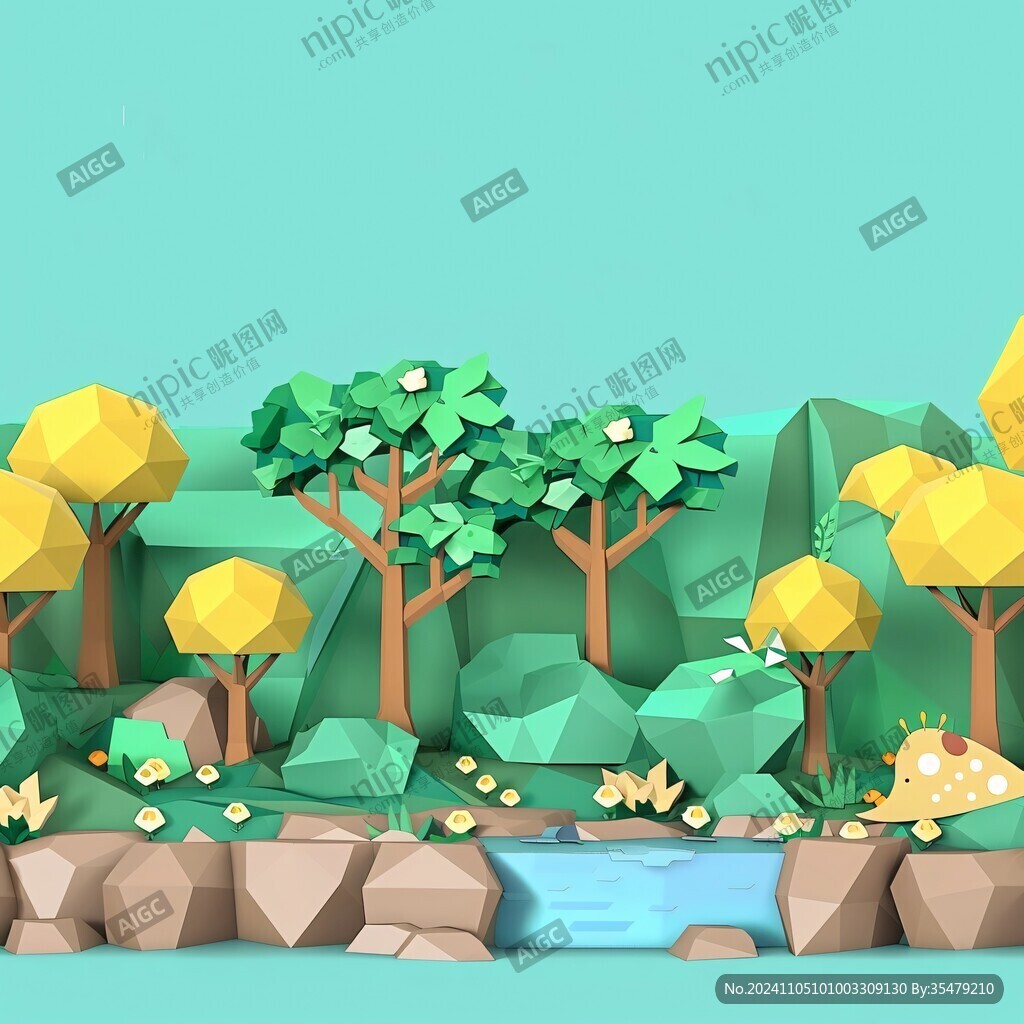 扁平丛林插画