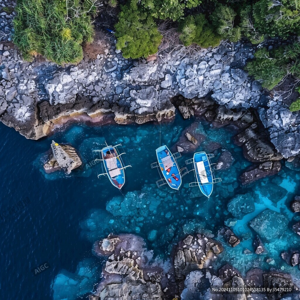 小船海边海湾