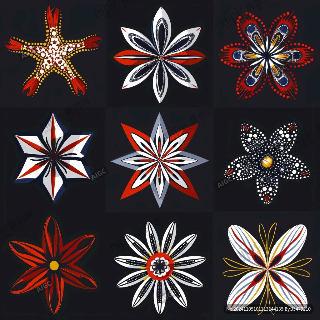 五角星花素材