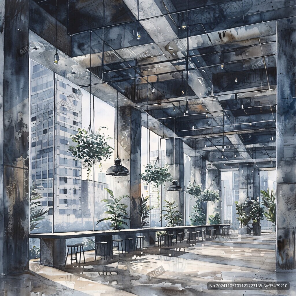深湾汇云中心手绘