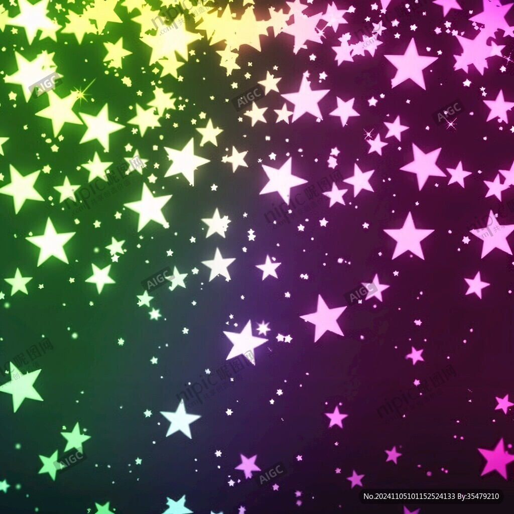 彩色背景星光璀璨