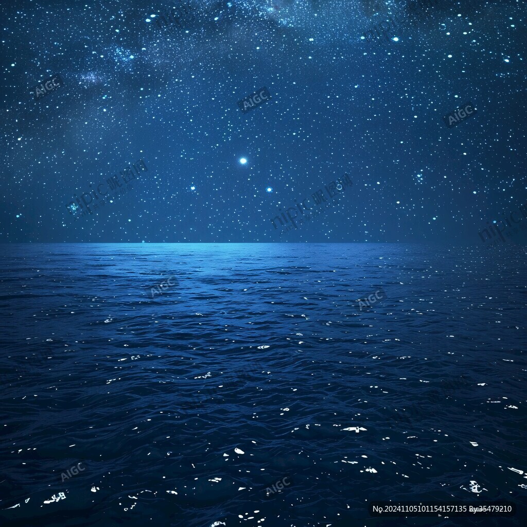 大海星空梦幻背景