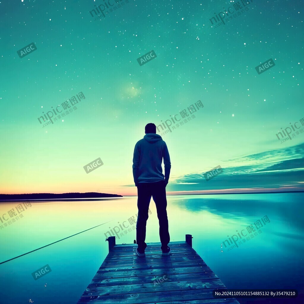 星辰大海男孩背影