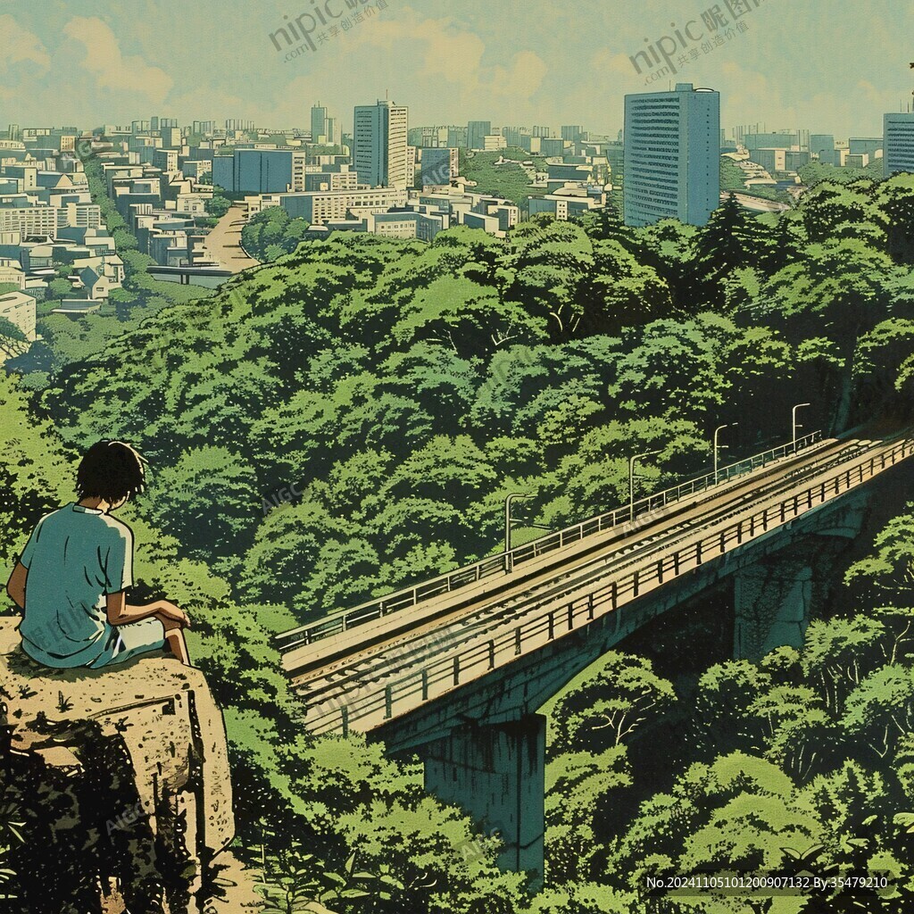 日系风景插画