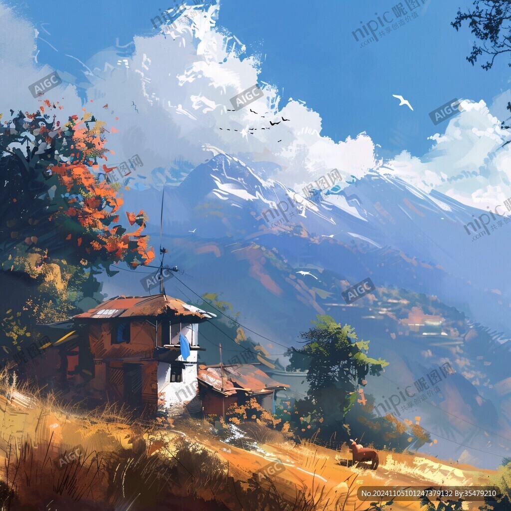 风景厚涂